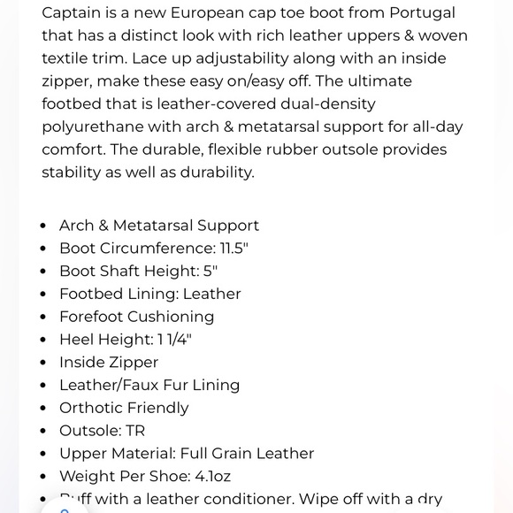 NWT Taos Captain cap toe Portuguese leather boot - Picture 15 of 16